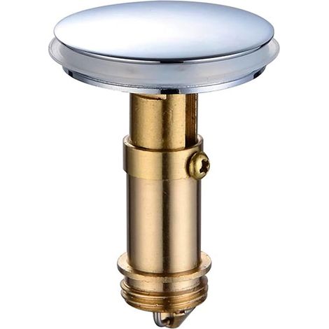 Aiducho 35,2 Mm Pop-up Click-clack Ablaufgarnitur Für Badezimmer- Und Küchenspülen, Massives Verchromtes Messing (35,2 Mm Edelstahl)