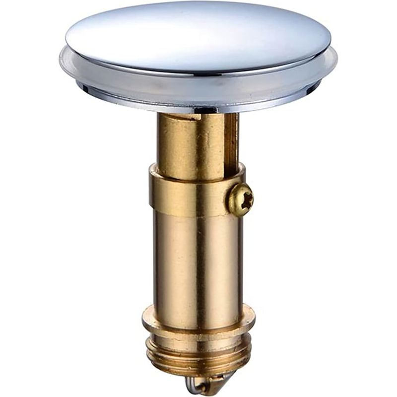 Aiducho 38-mm-abflussstopfen Mit Klick-klack-mechanismus Für Waschbecken Und Küchenspülen, Massiver Messingstopfen Mit Verchromter Oberfläche