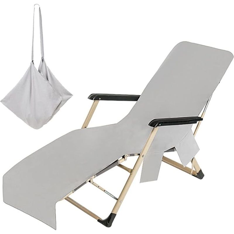 Liegestuhlbezug – Mikrofaserhandtuch Für Poolliegen, Gartenliegen, Strandliegen, Hotelliegen, Terrassenliegen, Poolstühle Grau