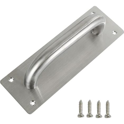 Aiducho 1 Stück Quadratischer Schiebetürgriff Aus Edelstahl, 200 Mm X 65 Mm X 1,2 Mm, Aluminiumlegierung Mit Schrauben