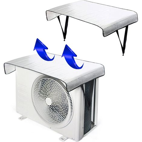 2 Stück Klimaanlagenabdeckung Für Außengerät, Außenabdeckung Für Klimaanlage, 95 X 46 Cm Aluminiumfolien-wärmedämmfolie, Doppellagige Luftpolsterfolie Für Klimaanlage