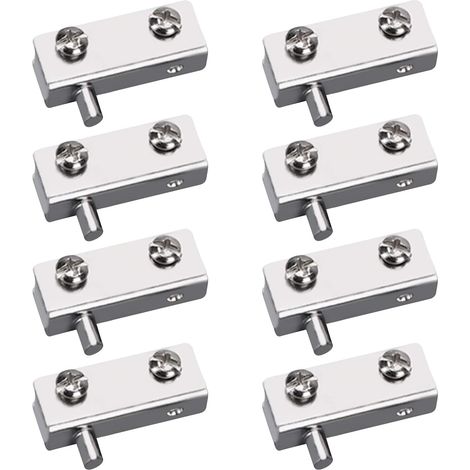 Aiducho Set Mit 8 Rahmenlosen Drehbändern Für Glastüren Mit Verstellbarem Eisenstift Für Glastüren Von 3 Bis 6 Mm