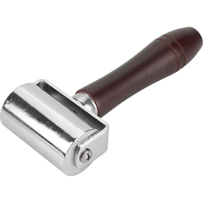 60-mm-lederpresswalze Aus Kohlenstoffstahl, Arbeitswalze Mit Geklebter Kante Für Die Lederverarbeitung, Presswerkzeug Für Lederhandwerk