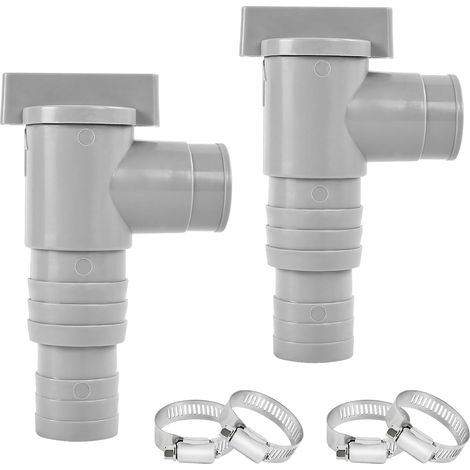 2 Stück Pool-absperrventile Mit 32-mm-schlauchanschluss, 32-mm-poolschlauch, Pvc-absperrventil, Poolschlauchadapter, Poolpflegezubehör