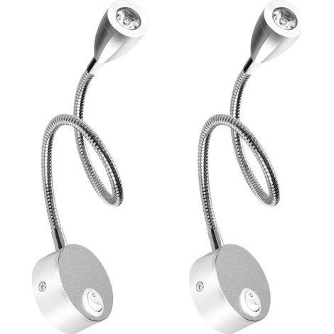 Aiducho 2-flammige Led-wandleuchte Mit Schwanenhals, 3 W, 3000 K Warmweißes Leselicht