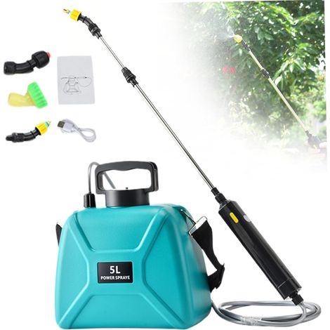 Aiducho 5l Elektrische Druckspritze Für Den Gartenbau - Gartenspritze - Niederdruckspritze Mit Lithium-akku Für Reinigung Und Desinfektion