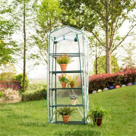 Aiducho 2-stöckige Wasserdichte Pvc-mini-gewächshaus-gartenabdeckung Für Zimmerpflanzen, Uv-beständige Gartenabdeckung Für Die Heimdekoration (ohne Eisenrahmen) - 69x49x187
