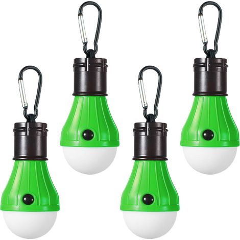 Aiducho 4er-pack Led-campinglampe, Outdoor-notleuchte, Zeltlaterne, Angellaterne, Hängelampe (grün)