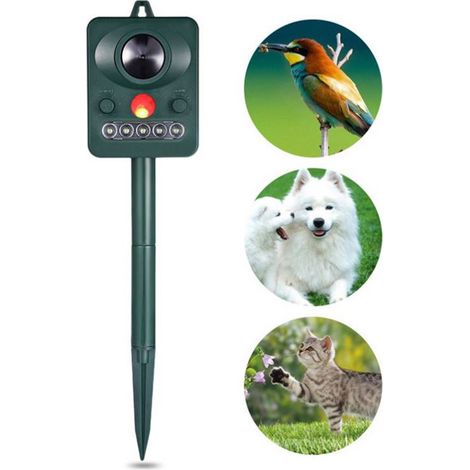 Groofoo Outdoor-katzenabwehrgerät, Ultraschall-katzenabwehrgerät, Hundeabwehrgerät, Solar- Und Usb-aufladbar, Hält Hunde, Katzen Und Vögel Fern, Für Gärten, Felder Und Baumschulen