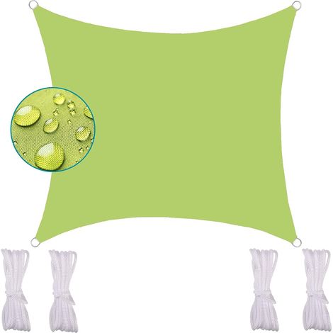 Aiducho Quadratisches Sonnensegel, Wasserdichtes Schattierungstuch Mit Uv-schutz Und Wasserabweisendem Gewebe Für Außenbereich/terrasse/garten, 2 X 2 M