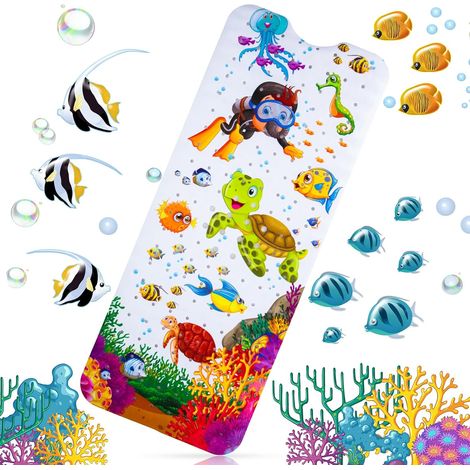 Aiducho Rutschfeste Badematte, Anti-rutsch-babybadematte Und Pvc-duschmatte, Lustiges Meerestier-design, Perfekt Für Kinder Und Babys, Anti-rutsch (schildkröte)