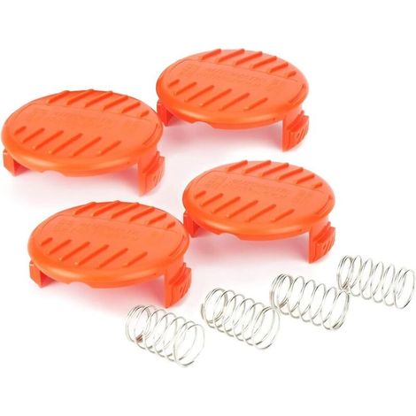 Ersatz-spulenkappen Für Black + Decker Rasentrimmer, 4er-pack (4 Spulenkappen + 4 Federn)