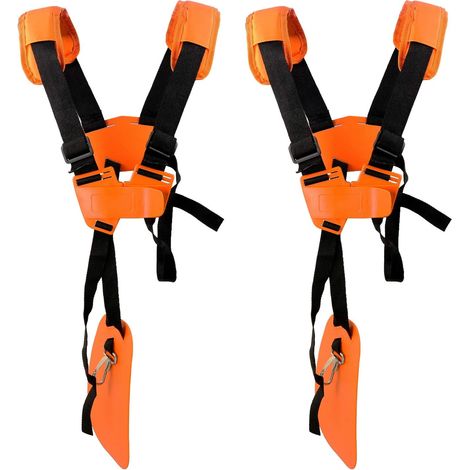 Aiducho 2 Verstellbare Schultergurte Inklusive - Freischneider-tragegurt Für Rasenmäher Mit Nylongürtel, Für Gartenarbeit Oder Freischneider-einsatz (orange)