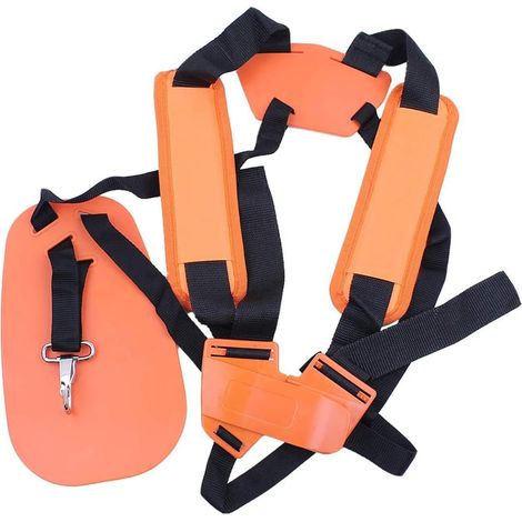 Aiducho Universeller, Verstellbarer Doppelschultergurt Mit Polsterung Für Freischneider, Trimmer, Rasenmäher, Gartenarbeit, Baumschnitt, Motorscheren – Nylon – Orange