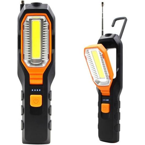Aiducho Inspektionslampe, Wiederaufladbare Led-arbeitsleuchte, Cob-arbeitsleuchte, Led-taschenlampe, Mit Magnetfuß Und Aufhängehaken Für Kfz-werkstätten, Camping Und Notfälle