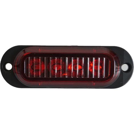 Aiducho 2 Stück - Rote Seitenmarkierungsleuchten Mit 4 Leds, 12-24 V, Lkw-signalleuchten