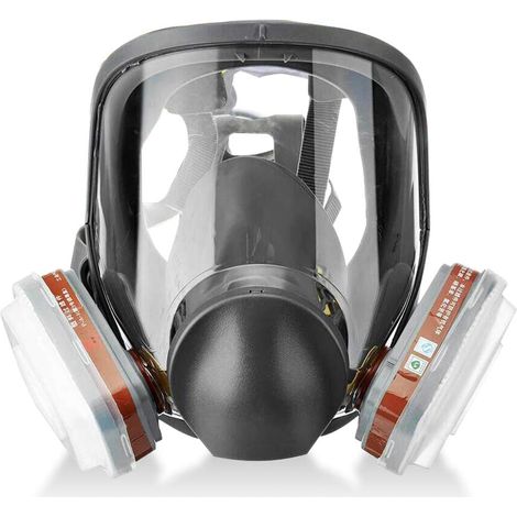 Aiducho Schutzmaske, 16-in-1 Vollgesichtsmaske Aus Silikon Zum Schutz Vor Giftstoffen Wie Farben, Insektiziden Und Ammoniak