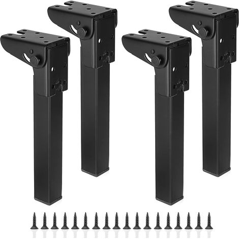 Aiducho Set Mit 4 90° Klappbaren Tischbeinen Aus Eisen Mit Selbstverriegelnden Scharnieren Für 30 Cm Metall-couchtische