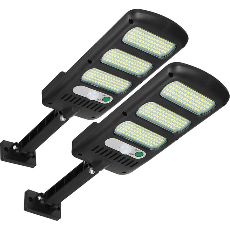 Solar-außenleuchten, 2er-pack, 213 Leds, 1200 Lumen – Ip65-bewegungsmelder – 180°-erfassungswinkel – Kabellose Installation