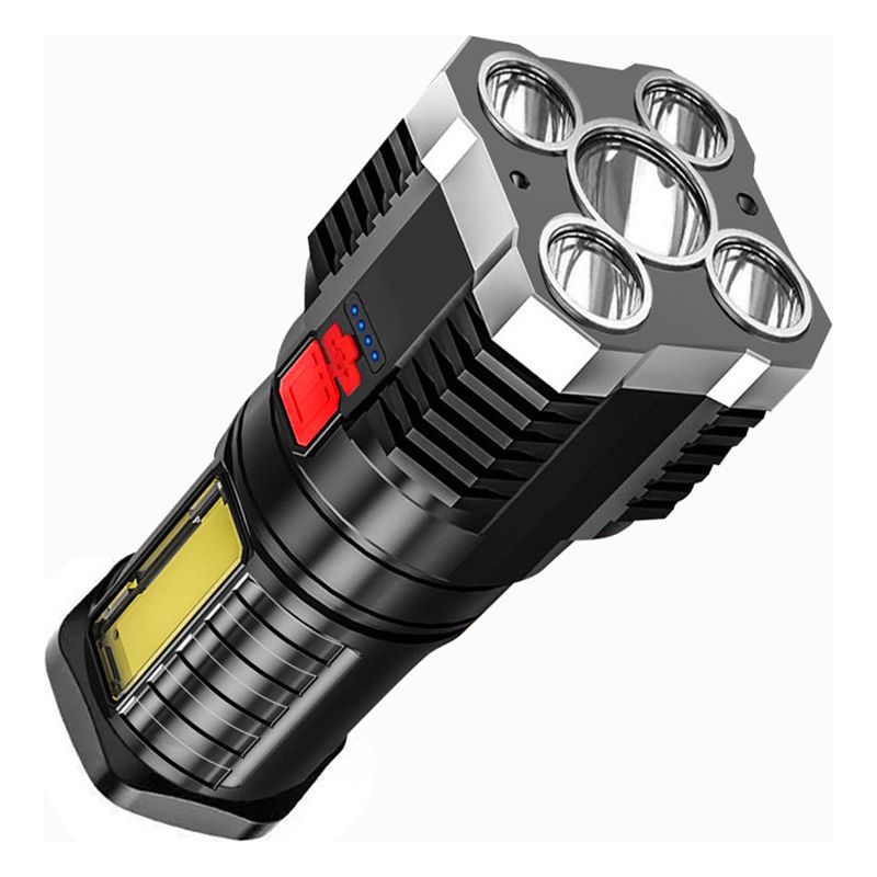 10.000 Lumen Led-taschenlampe – Wiederaufladbar, Wasserdicht (ip65) – Verstellbarer Zoom – Ideal Für Camping, Wandern Und Notfälle – 3 Tage Akkulaufzeit