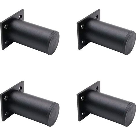 Aiducho 4 Verstellbare Möbelfüße, Mattschwarz, Aluminiumlegierung, 38 X 80 Mm, Tv-ständerfüße Für Couchtisch, Schrank, Sofastütze