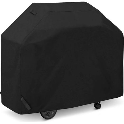 Aiducho Grillabdeckung Mit Seitlichen Gurten, Wasserdichte Grillabdeckung, Winddicht, Uv-beständig, Reißfest, 600d Oxford-gewebe (147 X 61 X 122 Cm) – Schwarz