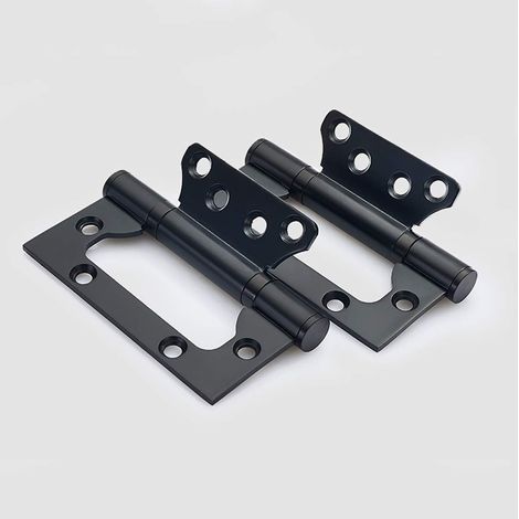 Aiducho Set Mit 4 Edelstahl-türscharnieren, 4 Zoll Rechteckige Türblätter (100 Mm), Schwarz