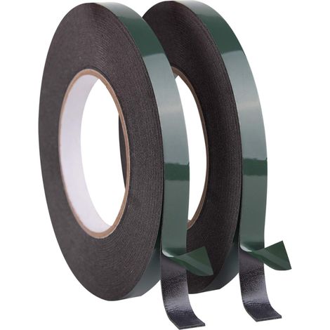 2 Rollen 12 Mm Doppelseitiges Klebeband, Extra Starkes, Wasserfestes Doppelseitiges Montageband Für Led-zierleisten Im Automobilbereich (je 10 M)