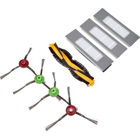 Aiducho Ersatzteilset (hauptbürste X1, Seitenbürste X4, Filter X3) Für Ecovacs Deebot N8/n8 Plus/t8 Pure/ozmo 950/920