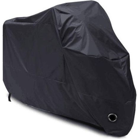Aiducho Wasserdichte Motorradabdeckung, Kälte- Und Wetterbeständig, 190t Schwarz, Staubdicht – Xxl 265 X 105 X 125 Cm