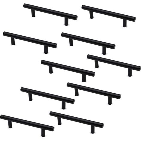 Aiducho Set Mit 10 T-griffen Für Schrank- Und Schubladentüren, Zinklegierung, 150 Mm Lang, 96 Mm Lang