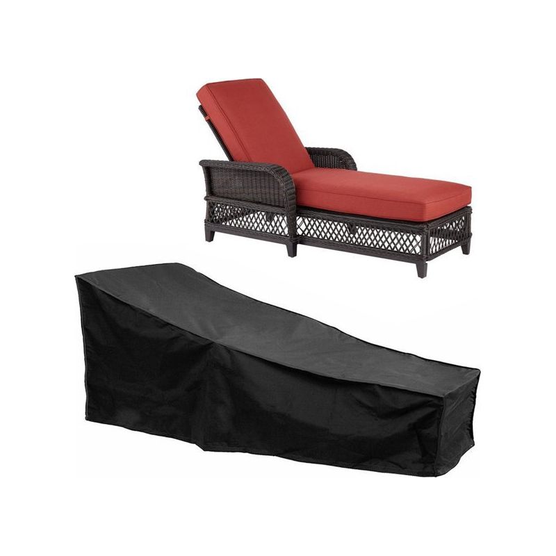 Schutzhülle Für Sonnenliegen, Uv-beständig, Winddicht, Wasserdicht, 210d Oxford-gewebe, Schutzhülle Für Gartenliegen, 208 X 76 X 41 Cm, Schwarz