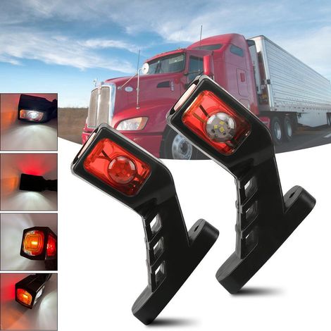 Aiducho 2 Stück – 9 Led Dreifarben-seitenleuchte Für Transporter [12–24 V] Für Lkw-umbau