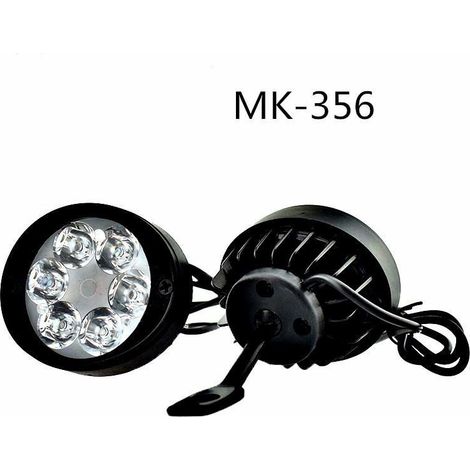 6 Led-motorradscheinwerfer, Nebelscheinwerfer, Rückspiegel, Modifizierte Led-scheinwerfer