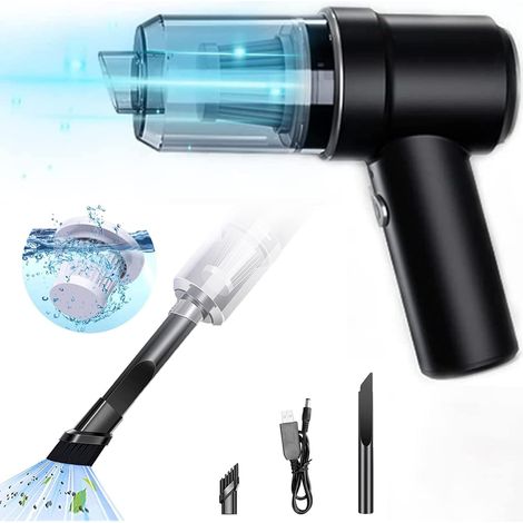 Aiducho Akku-handstaubsauger Fürs Auto, Mini-akku-handstaubsauger, Kleiner 120-w-mehrzweck-autostaubsauger, Für Auto/haustiere/büro/tastatur (schwarz)