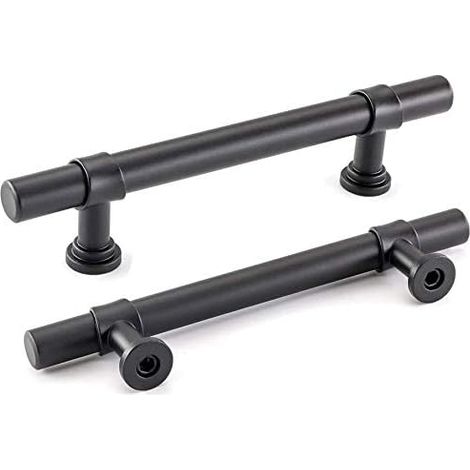 Set Mit 2 Schwarzen Badezimmerschrankgriffen 96 Mm