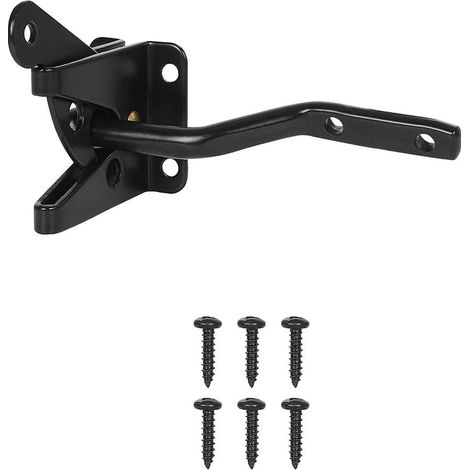 1 Stück Schwarzes Automatisches Türschloss, Automatisches Gartenschloss, Torschloss, Selbstverriegelndes Türschloss, Gartentorschloss, Ideal Für Gartentore