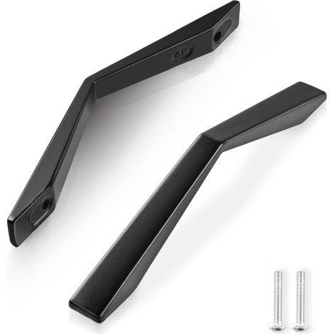 2-teiliges Küchenschrankgriff-set, 128 Mm Lochabstand, Schwarzer Zinklegierungs-küchentürgriff, Möbelgriff Für Küchenschränke Mit Schrauben