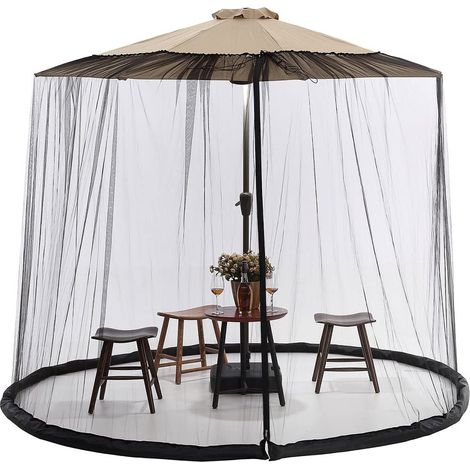 Aiducho Moskitonetz Für Sonnenschirme, 24 X 38 Cm Maschengewebe Für Terrassen-sonnenschirme, 2,13 M–3,66 M Durchmesser, Mit Polyestergewebe Und Befüllbarem Sockel