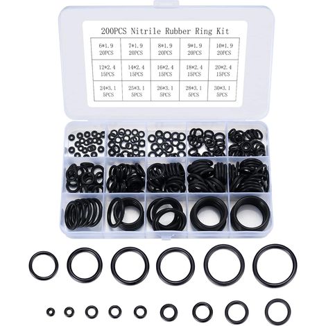 Aiducho 200 Stück O-ringe, 15 Größen, Gummi, O-ring Für Sanitärinstallationen, Abdichtung Und Isolierung Von Rohren