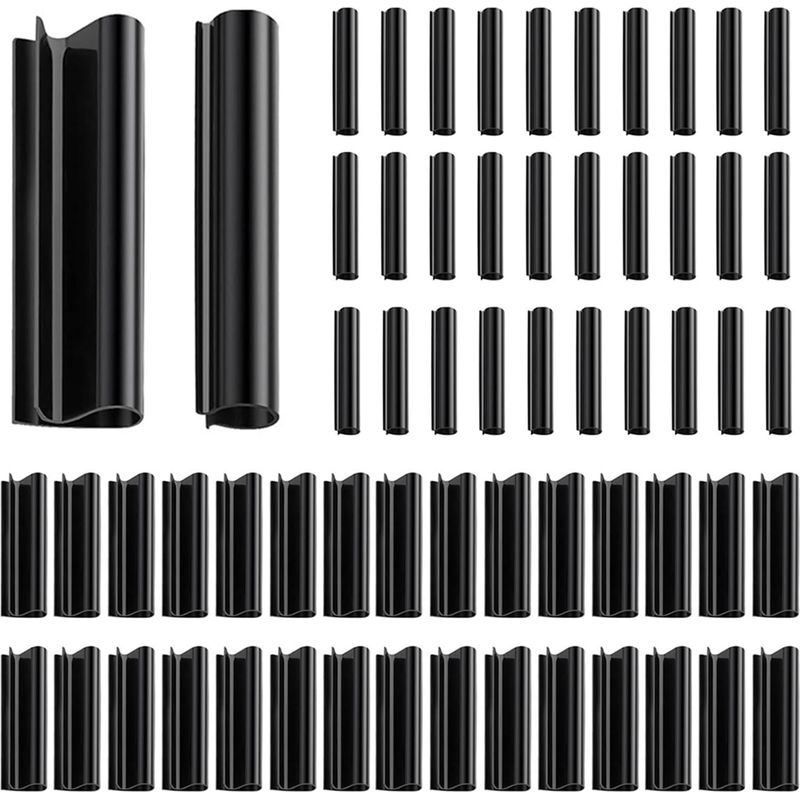 Set Mit 60 Clips Für Aufstellpoolabdeckungen, 2 Clipformen, 11,9 Cm, Schwarze Windfeste Clips, Befestigungsclips Für Poolabdeckungen Mit Metallgeländer