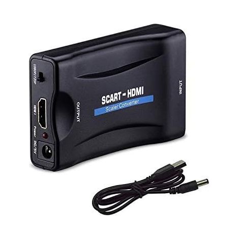 Aiducho Scart Zu Hdmi Adapter, 1080p Hd Scart Zu Hdmi Konverter Kompatibel Mit Ntsc Pal Für Sky Hd Blu Ray Ps3 Tv Vcr Vhs Usw.