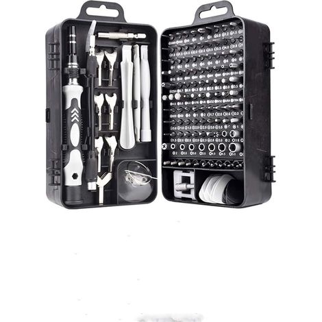 Aiducho 135-in-1 Präzisions-magnet-minischraubendreher – Reparatur-werkzeugset Für Iphone, Laptop, Uhr Mit Aufbewahrungsorganizer, Schwarz