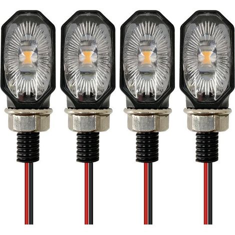 Aiducho 4 Stück - 1 Led Kleines Ovales Motorrad-blinker-led-signallicht