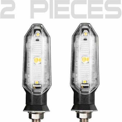 2 Stück – Passend Für Honda, Kawasaki, Yamaha – 3 Große Led-blinker In Haifischform Für Motorräder