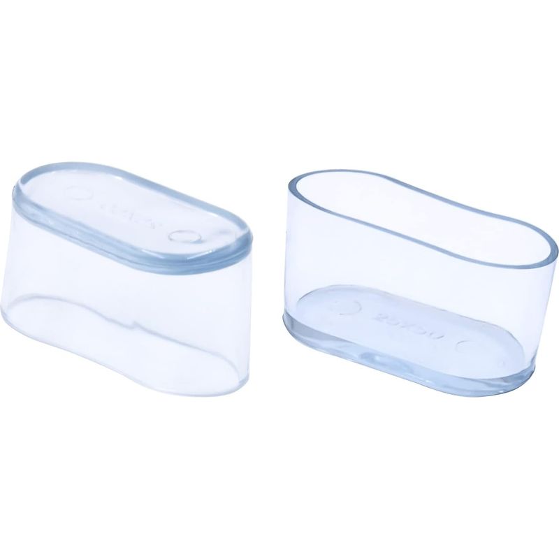 Set Mit 52 Ovalen, Transparenten Stuhlbeinkappen Aus Weichem Pvc Für Stuhl- Und Tischbeine, 15 X 30 Mm (1,5 X 3,0 Cm)