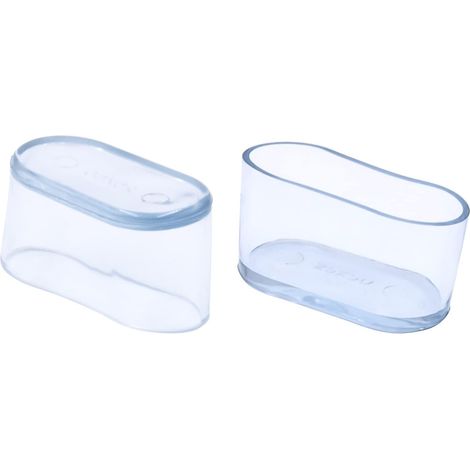 Set Mit 52 Ovalen, Transparenten Stuhlbeinkappen Aus Weichem Pvc Für Stuhl- Und Tischbeine, 20 X 40 Mm (2,0 X 4,0 Cm)