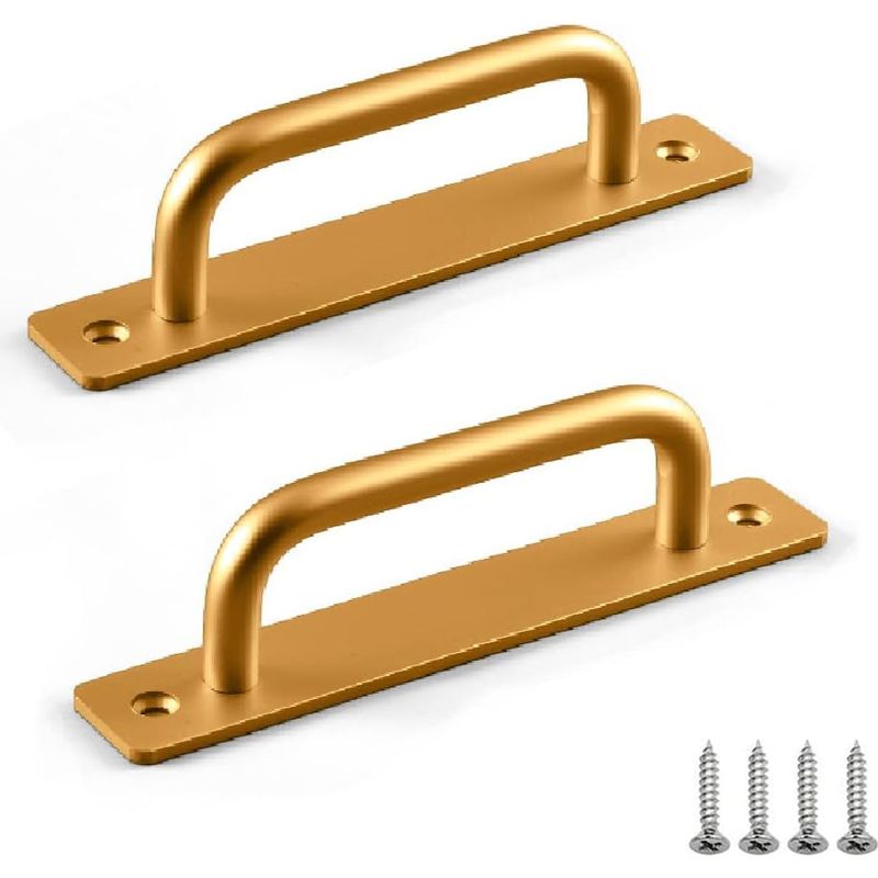 2-teiliges Schiebetürgriff-set, Türgriffe Aus Aluminiumlegierung, Schrankgriff, Robustes Design Und Einfache Montage, Für Schiebetüren Im Scheunenstil Und Schranktüren (gold), 244 Mm