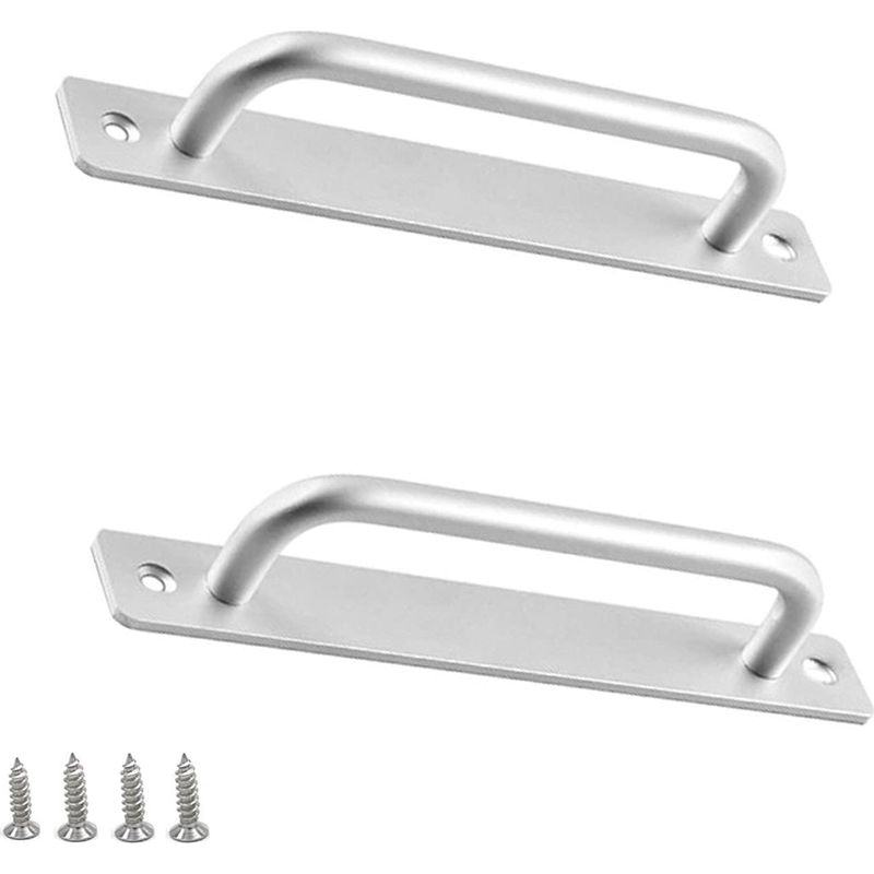 2-teiliges Türgriffset, Schiebetürgriff, Schranktürgriffe Aus Aluminiumlegierung, Möbelgriff Mit Schrauben, Wohnaccessoires Für Schranktüren, Silber 2