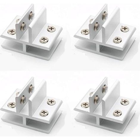 Aiducho Set Mit 4 T-förmigen Glasklemmen Für 3-seitige Paneele, Duschen, Tische, 10-12 Mm Klemmpaneele